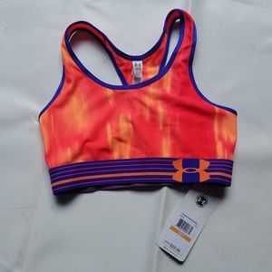 NEW Under Armour orange sports bra size small